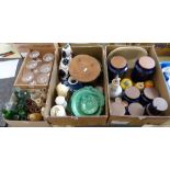 A box of Hornsea Pottery storage jars, honey jars, a Doctor Nelson's inhaler together with a box