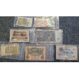 Banknotes - thirty four early 20th century German Reichsbank notes, comprising twenty seven