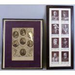 A framed sepia print entitled "Our Commanders in South Africa", depicting Boer War army leaders 34cm