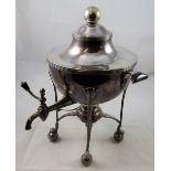 An electroplated tea urn by Mappin and webb