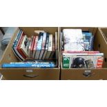 Two boxes of military themed books