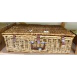 A fitted wicker picnic hamper with Brexton boxes