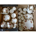 Royal Albert Old Country Roses tea and coffeeware (53 pieces)