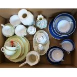 A Foley part tea service together with a Colclough part tea service and a selection of Aynsley ware