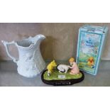Boxed Royal Doulton Winnie the Pooh collection group "Eyeore Loses a Tail" together with a