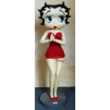 A reproduction painted figure of Betty Boo, 82cm high