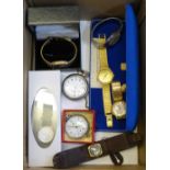 Two pocket watches and a quantity of gent's wristwatches