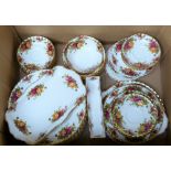 Royal Albert Old Country Roses - plates, saucers, dessert bowls etc. (no cups), approximately 50