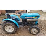 A Mitsubishi D1300 FWD tractor, high/low ratio, PTO, with a two wheel tipper trailer, two spare