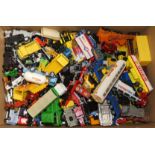 A box of playworn modern diecast