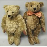 A Doormouse Designs collectors edition teddy bear, 60 cm high and another unmarked modern replica