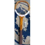 *An oversized retro Dunlop tennis racket, 182cm tall
