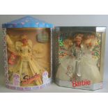 A 'Happy Holidays' Barbie special edition and an 'Edwardian Dream' Cindy both early 1990's, unused