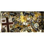 A large quantity of gilt metal and enamel club badges, mainly 1950/1960's, including bowling clubs