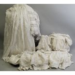 Five Victorian and later baby/doll silk garments, including dresses and gowns, together with fifteen