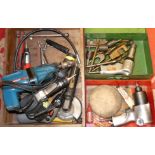Various compressed air tools including ratchets and cutters