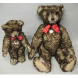 Two Steiff limited edition teddy bears, large size and small size versions of 1926 replicas, both