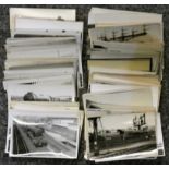 Approximately 200 photograph postcards and postcard size real photographs predicting British steam