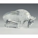 A Swarovski "Symbols Buffalo" No 624598/7685000003 designed by Martin Zendron, contained in a fitted