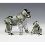 A Swarovski "Endangered Species Gorillas" No 952504 designed by Anton Hirzinger and contained in a