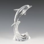 A Swarovski dolphin "Maxi" No 221628/7644000004, design by Michael Stamey, 8"h, contained in a