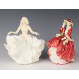 Two Royal Doulton figures "Sweet Seventeen" HN2734 20cm and "Top O' The Hill" HN1834 18.5cm