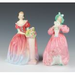 Two Royal Doulton figures Marguerite HN1928 21cm and Roseanna HN1926 21.5cm Roseanna has chipped