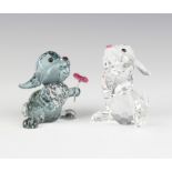 Two Swarovski Crystal figures of Walt Disney rabbits 5cm