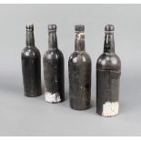 Four bottles of 1960 vintage port, unlabelled