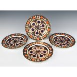 Four Royal Crown Derby Imari pattern plates 22cm