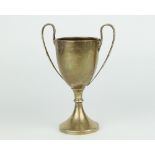 A silver 2 handled trophy cup with presentation inscription, Birmingham 1933, 134 grams, 15cm