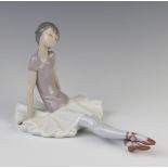 A Lladro figure of a seated ballerina 1356 25cm