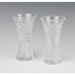 Two Waterford Crystal flared neck vases 15cm