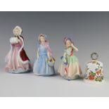 Two Royal Doulton figures - Babie HN1679 12cm, Wendy HN2109 13cm and a Paragon figure - Miss Susan