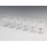 Six Waterford Crystal Colleen pattern wine glasses 12cm 1 has a chipped base