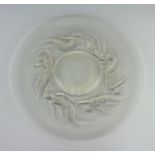 Lalique, an Ondines pattern opalescent shallow bowl decorated with naked ladies, pattern no 3003,