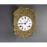 An 18th/19th Century French Comtoise clock, the 23cm enamelled dial marked Qualite Superieure