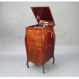 An Edwardian Fulltone standard gramophone contained in a mahogany case 100cm h x 49cm w x 45cm d
