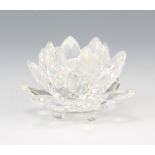 A Swarovski Crystal Water Lily candle holder by Max Schreck 011867/7600124000 1985 8cm boxed