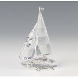 A Swarovski Crystal Sailboat by Gabriele Stamey 183269/7473000004 1994 10cm boxed