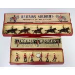 Two sets of Britains soldiers, Regiments of all Nations, no. 8 The Fourth Queens Own Hussars and