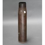 A large brass shell case 70cm