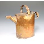 A Victorian oval copper hot water carrier 30cm x 45cm x 19cm (some dents)