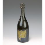 A bottle of 1985 Dom Perignon champagne (label damaged)