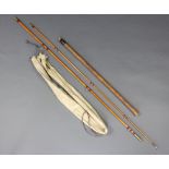 R Chapman, a Dennis Pye 700 10' three piece split cane fishing rod complete with cloth case