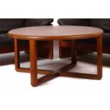 A TEAK CIRCULAR COFFEE TABLE, DANISH, 11