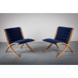 A PAIR OF DANISH EASY EASY CHAIRS, BY FR