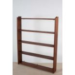 A SET OF TEAK HANGING WALL SHELVES, 104c