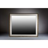 A LARGE CONTEMPORARY WALL MIRROR, 143cm