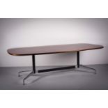 AN EAMES BOARDROOM TABLE, the walnut top